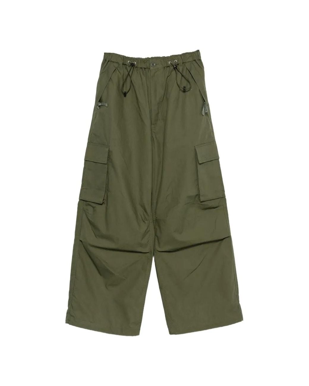 Comme des Garçons Green Ripstop-Texture Drawstring Cargo Pants for men