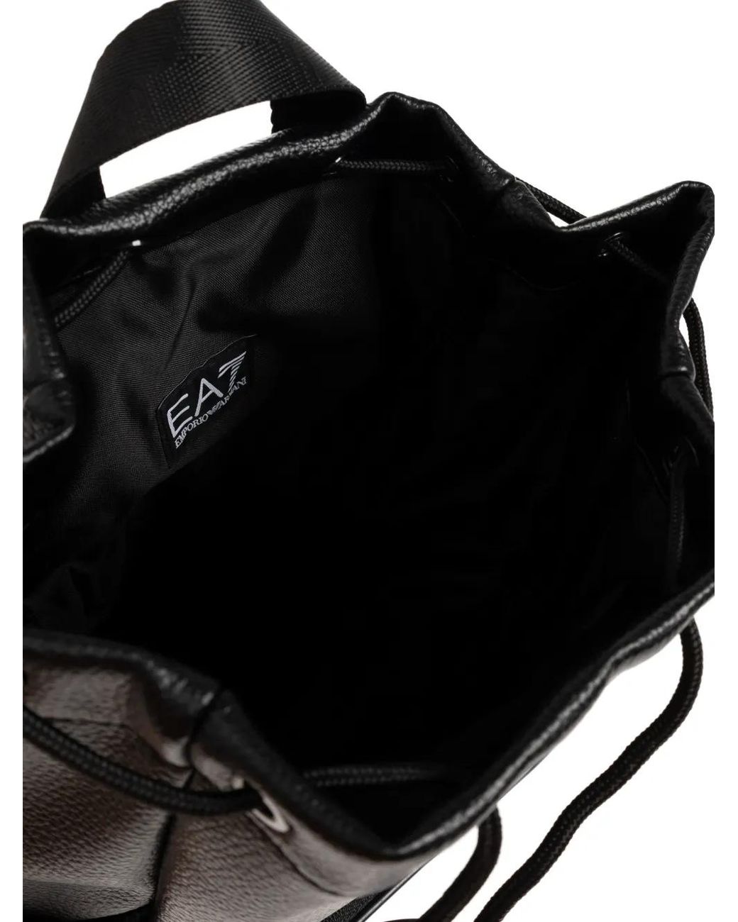 EA7 Black Sac À Dos À Logo Embossé
