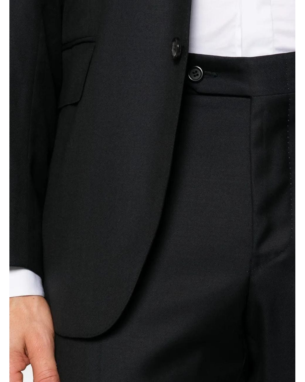 Canali Black Single-Breasted Notched-Lapel Suit for men