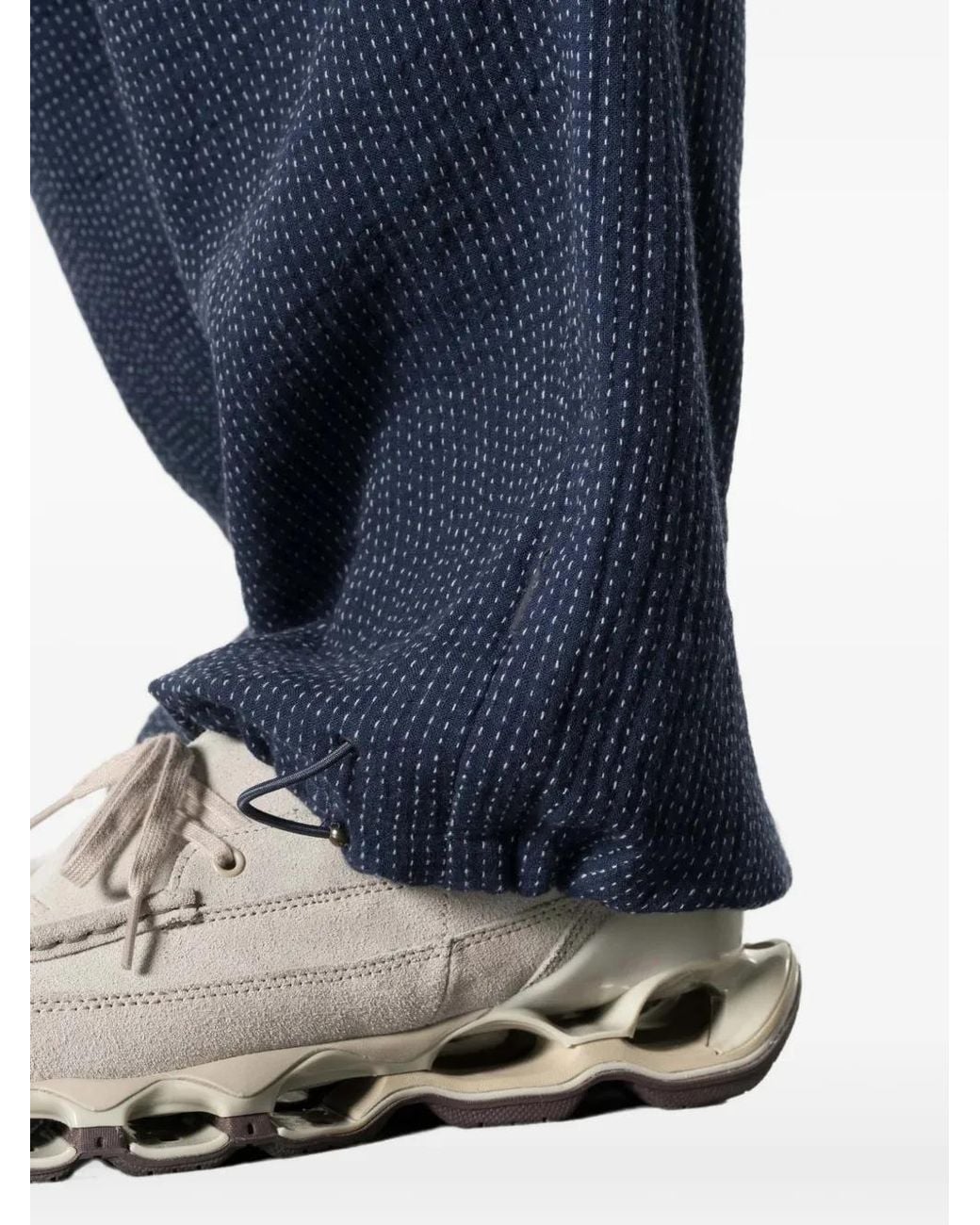 Maharishi Blue Pantalon Sashiko À Lien De Resserrage for men