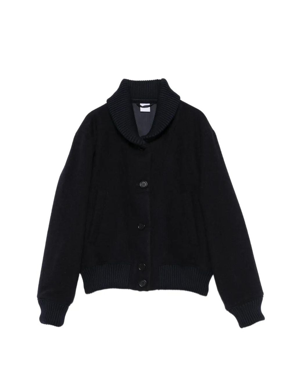 Aspesi Black Shawl-Collar Jacket