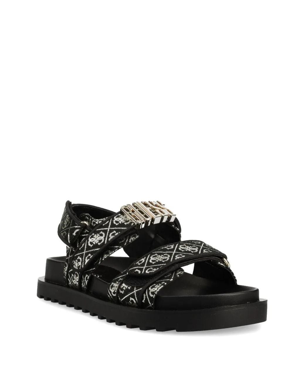 Guess Black Fabelis 4G Logo Sandals