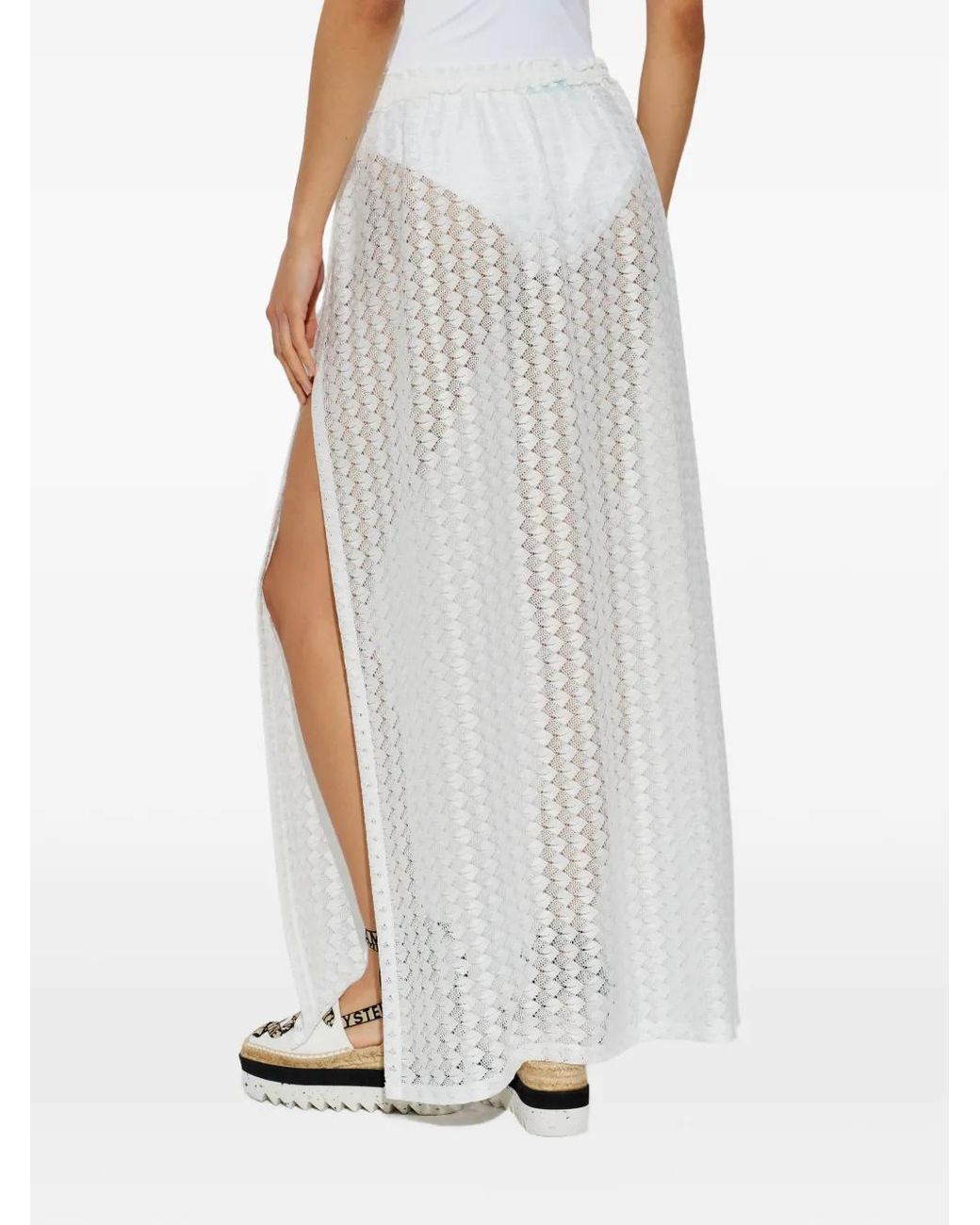 Falda larga con cordones Melissa Odabash de color White