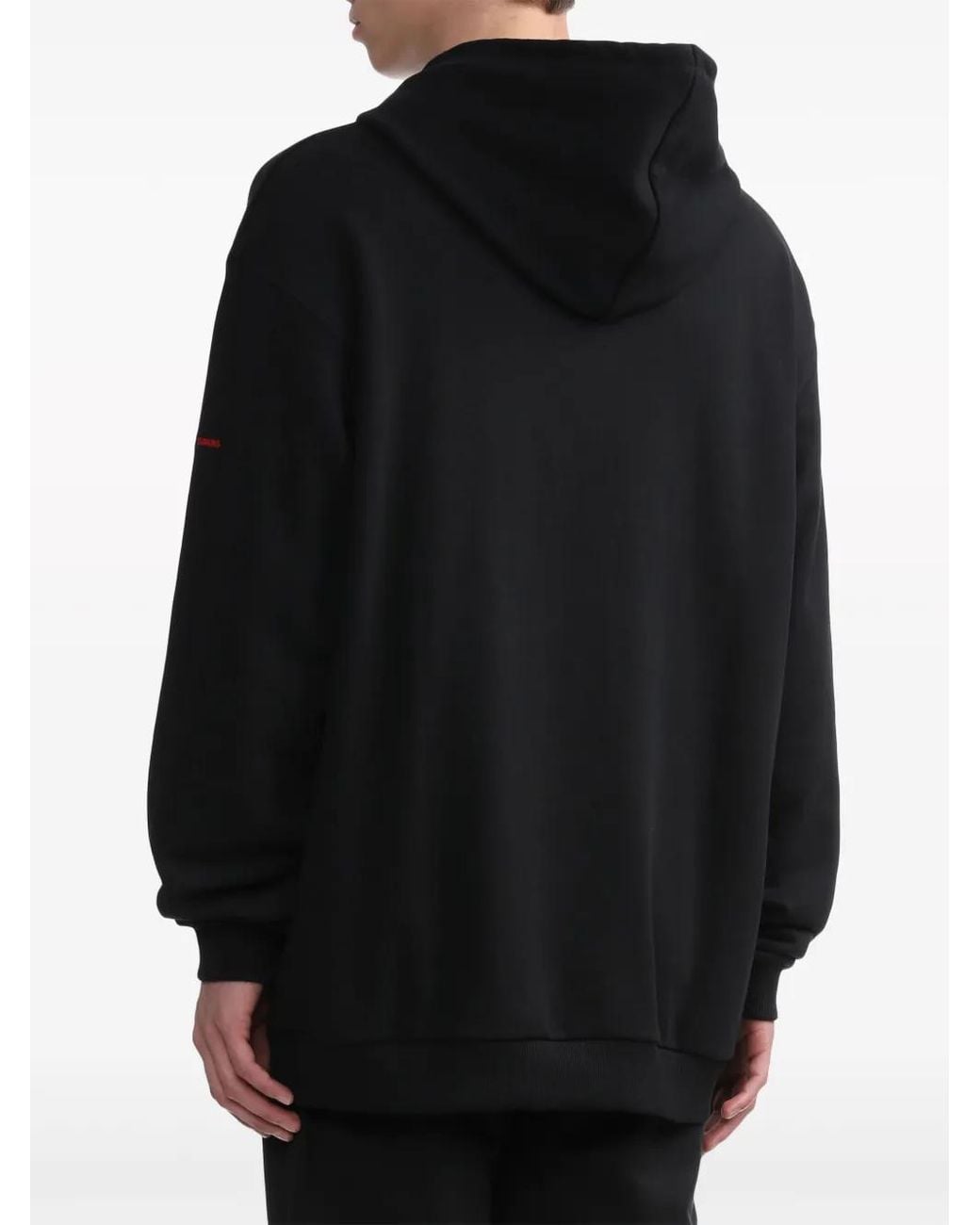 Fred Perry Black X Raf Simons Logo-Embroidered Hoodie for men