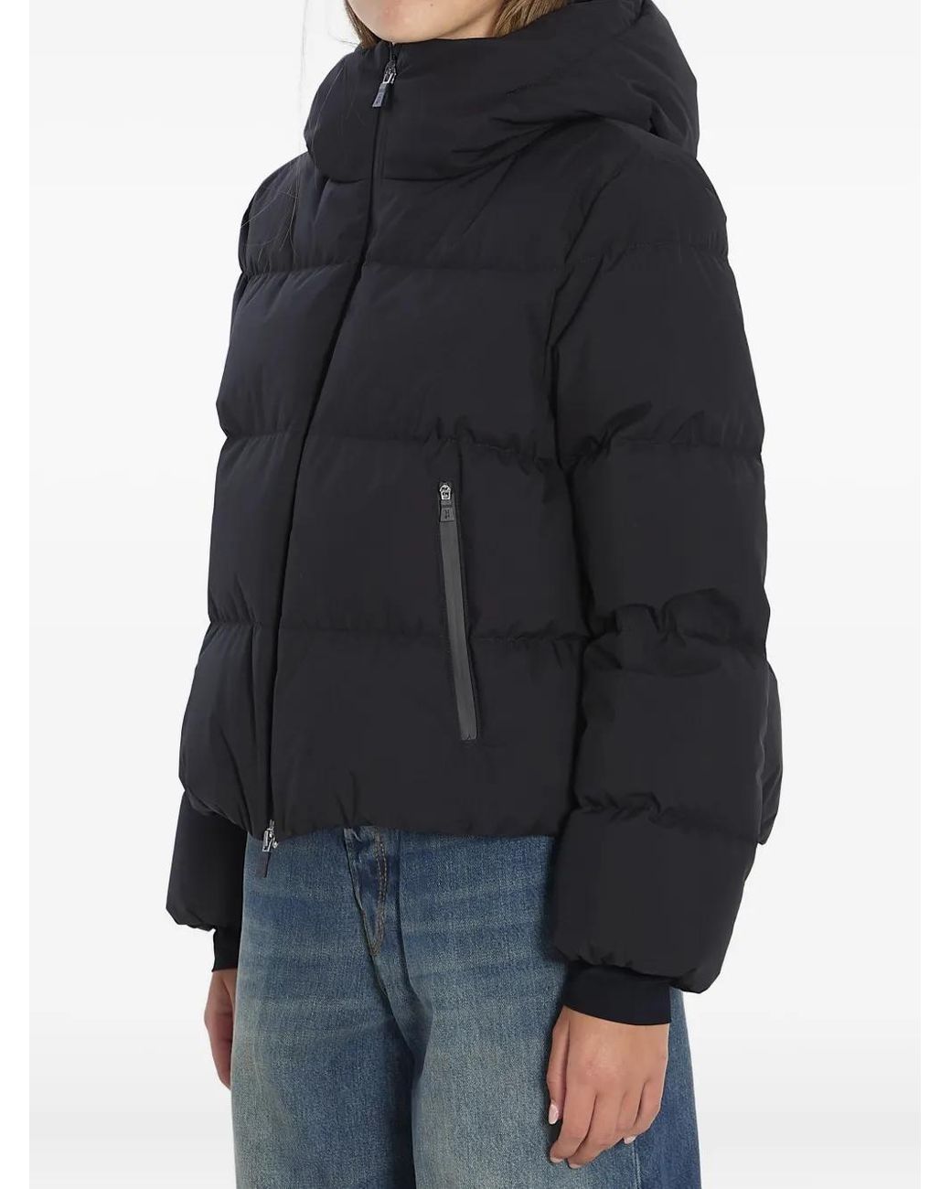 Herno Black Double-Layer Down Jacket With Hood