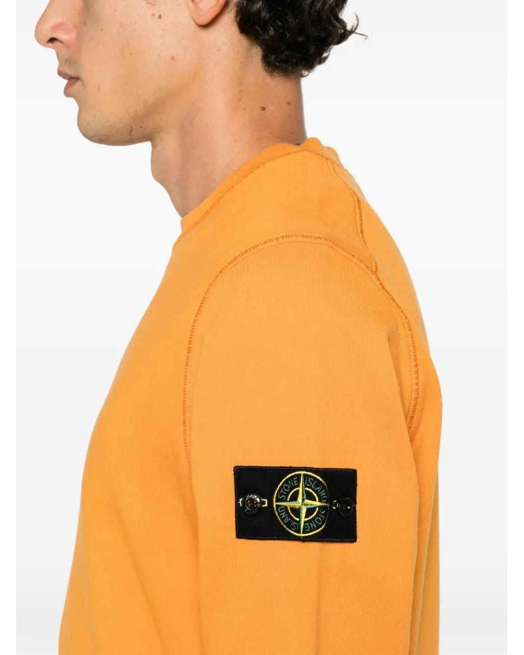 Stone Island Trui Met Compass-Patch in het Orange voor heren