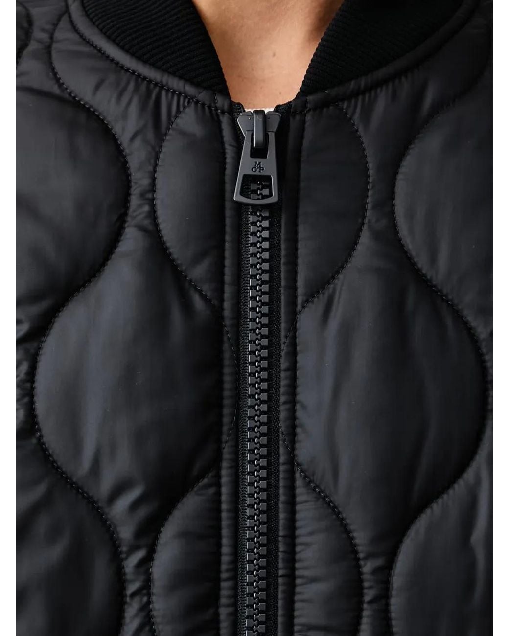 Marc O' Polo Black Quilted Zip-Up Bomber Jacket