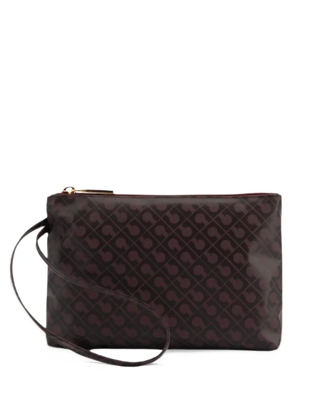 Gherardini Brown Softy Monogram Clutch Bag