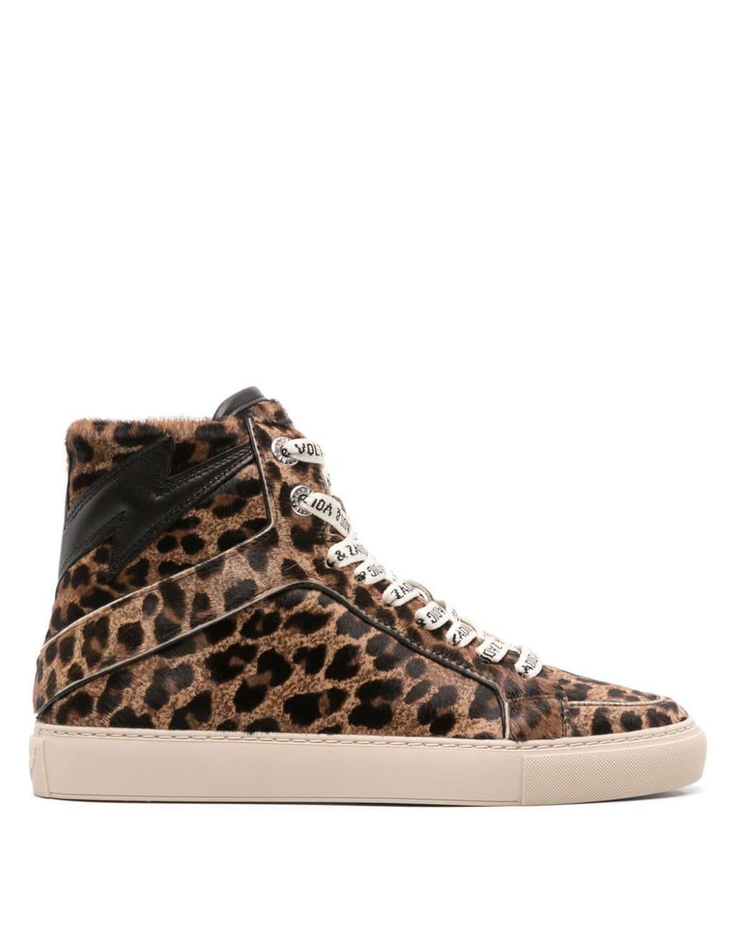 Zadig & Voltaire High Flash Leopardprint Hightop Sneakers in Brown Lyst