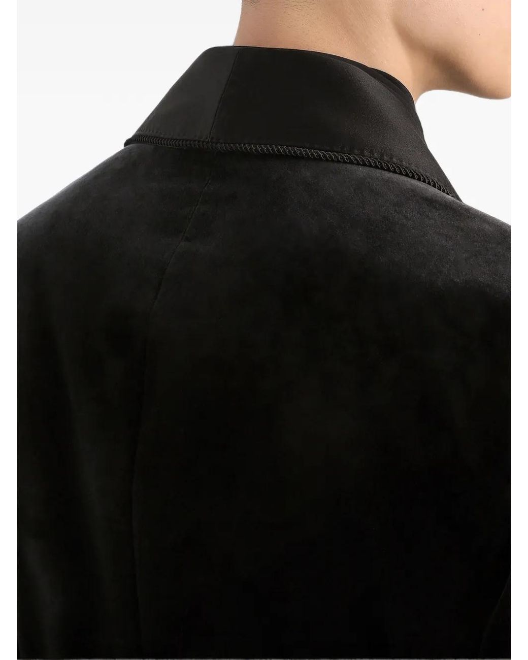 Dolce & Gabbana Black Velvet Sicilia Light Jacket for men