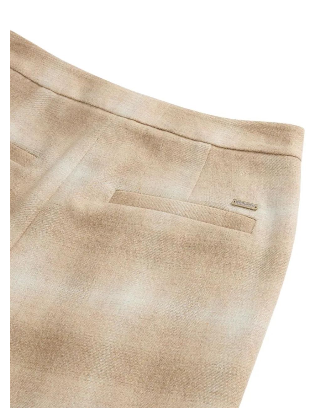 Woolrich Natural Plaid Trousers