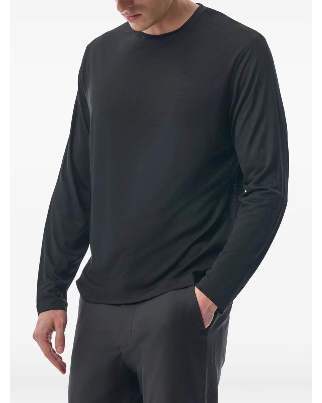MEGUSTA Black Aurea Long-Sleeve T-Shirt for men