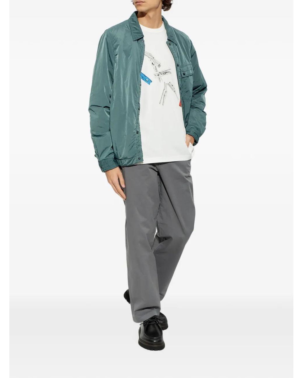Paul Smith Green Jacket With Logo Patch for men