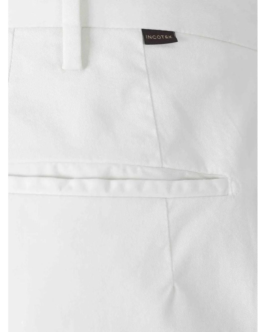 Incotex White Tailored Trousers for men