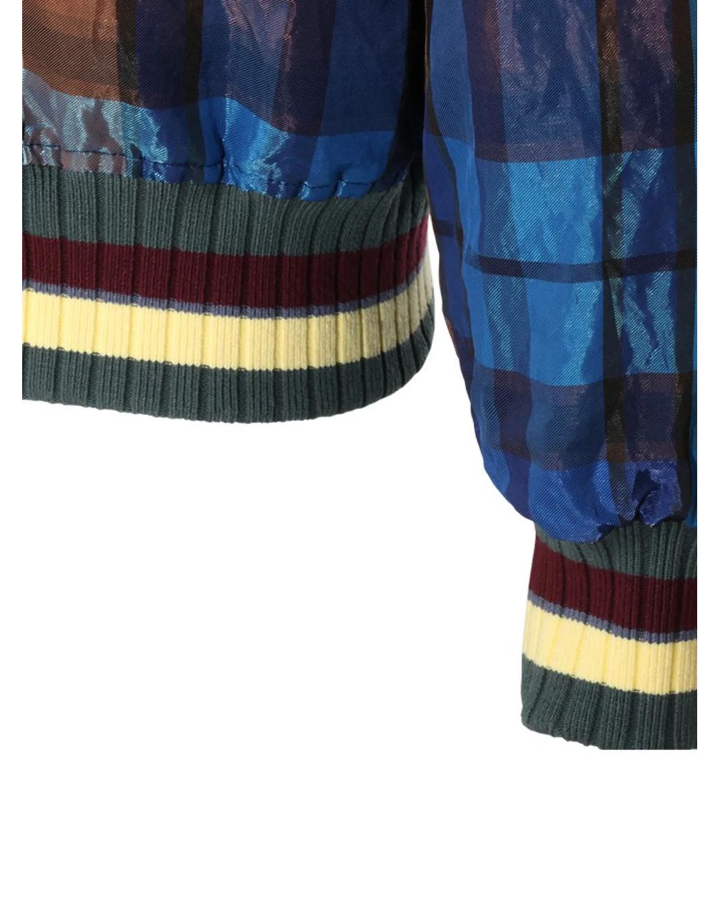 Vivienne Westwood Blue Tartan-Print Bomber Jacket for men