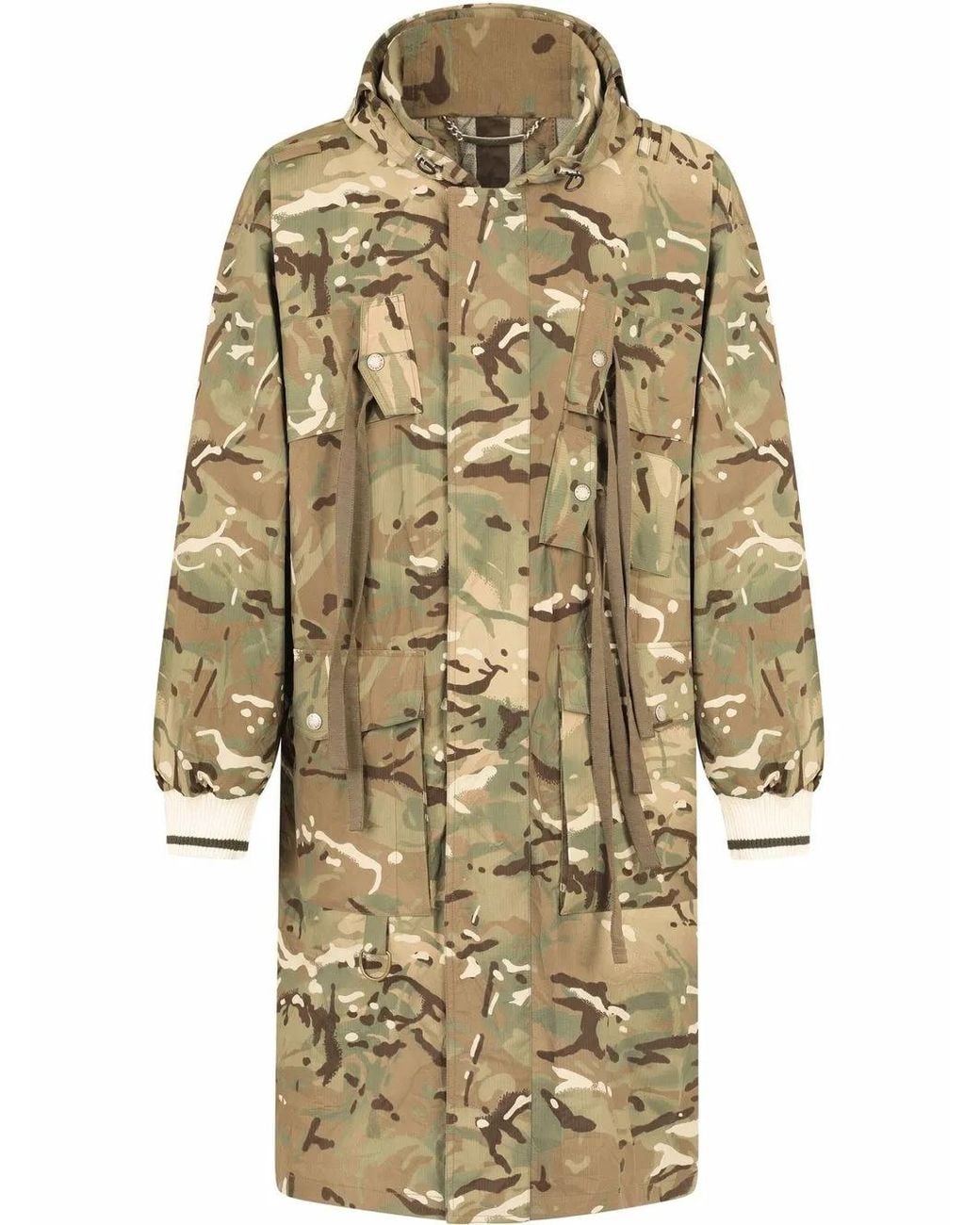 Dolce & Gabbana Natural Camouflage-Print Hooded Jacket for men