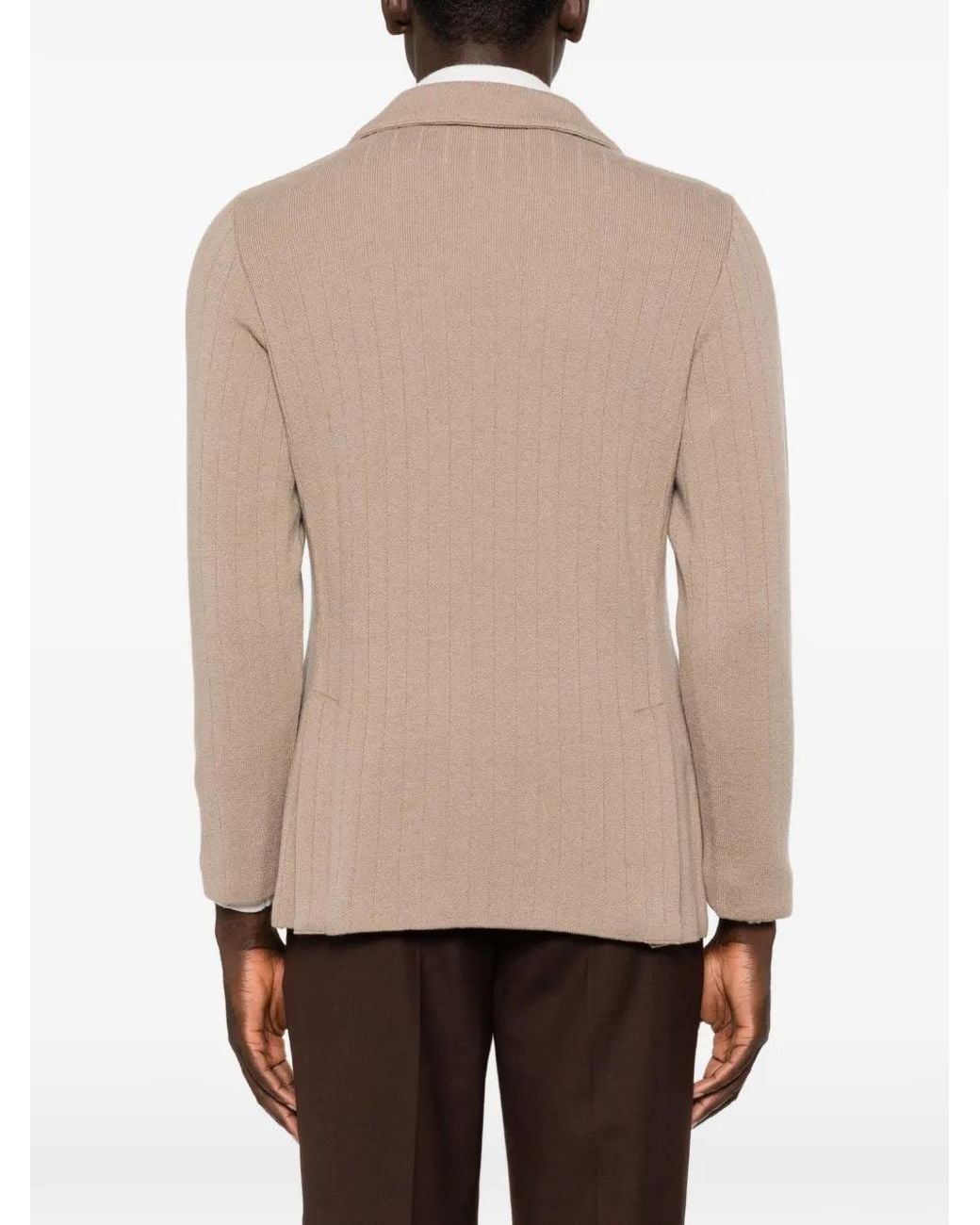 Lardini Natural Blazer Côtelé À Simple Boutonnage for men