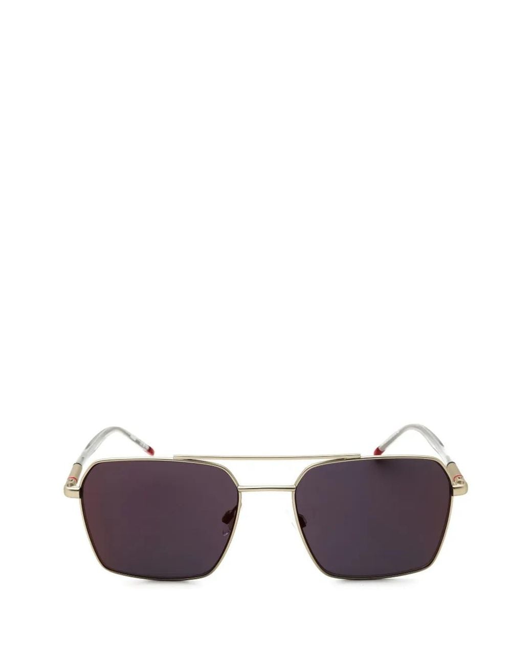 HUGO Metallic Rectangle-Frame Sunglasses for men