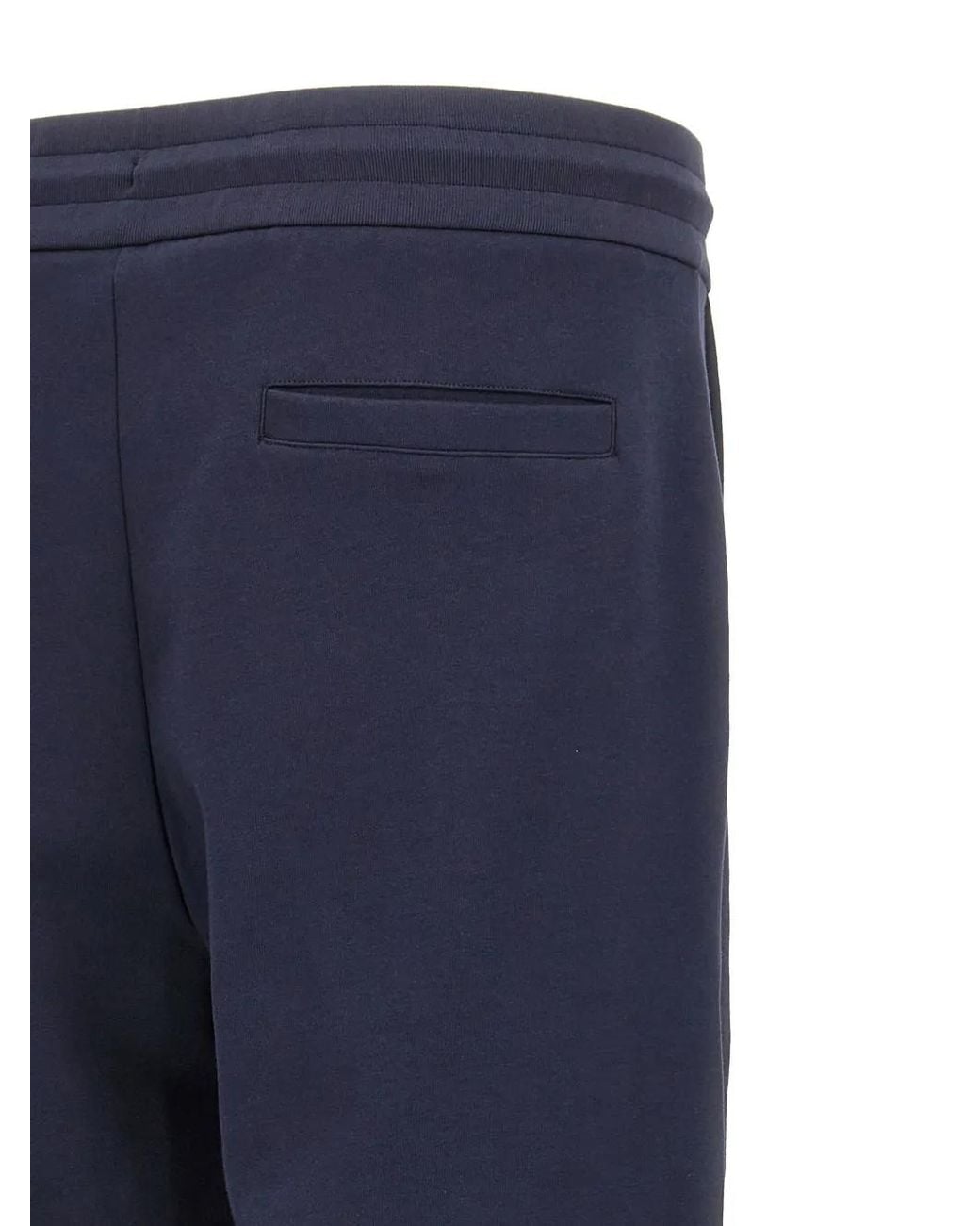Boss Blue Logo-Plaque Track Trousers for men