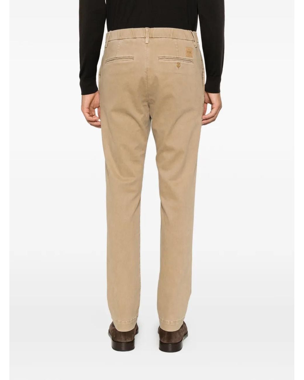Jacob Cohen Natural Logo-Patch Straight-Leg Trousers for men