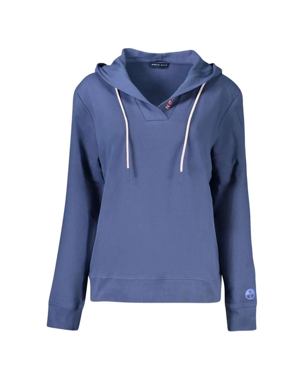 North Sails Blue Drawstring V-Neck Hoodie