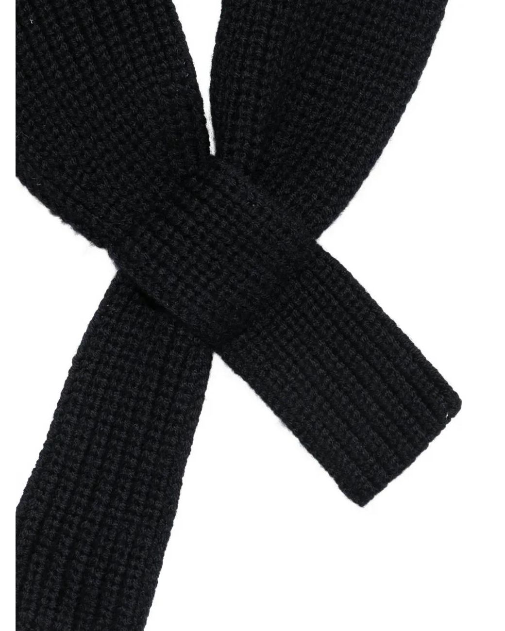 A.P.C. Black Luna Ribbed-Knit Scarf