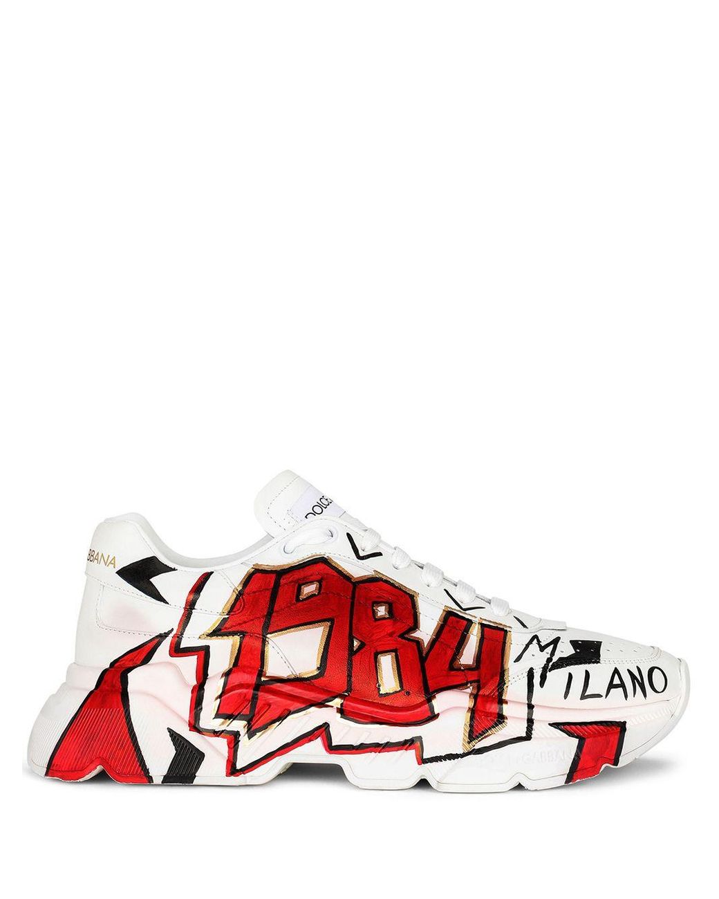 Dolce & Gabbana Sneakers mit Graffiti-Print in Weiß für Herren Herren Sneaker Dolce & Gabbana Sneaker 
