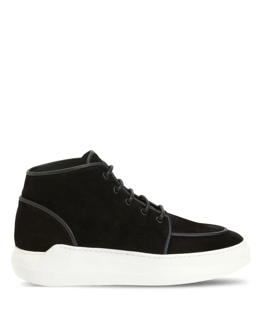 Giuseppe Zanotti Black Bevel Mid-Top Sneakers for men