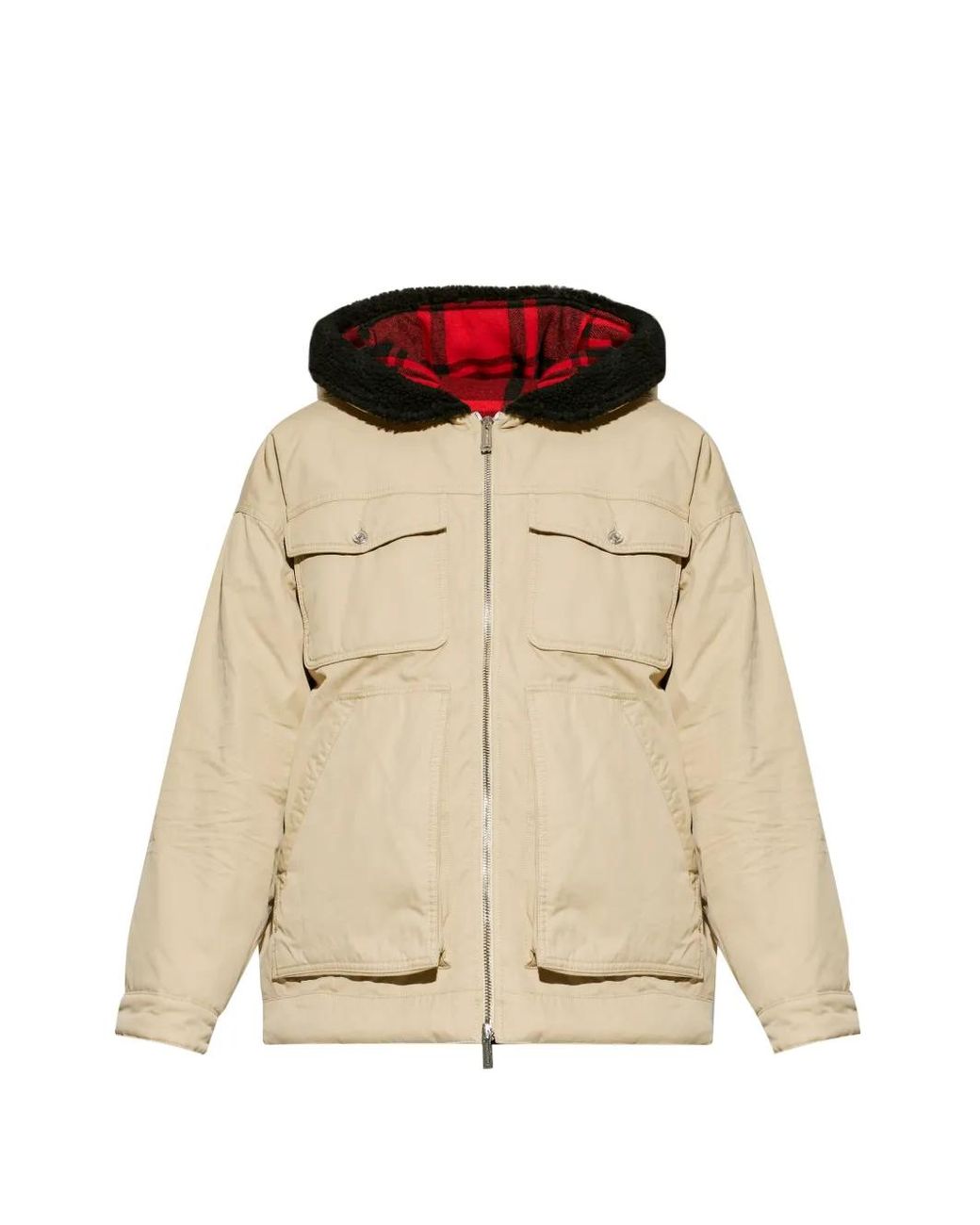 DSquared² Natural Logo-Patch Hooded Jacket for men