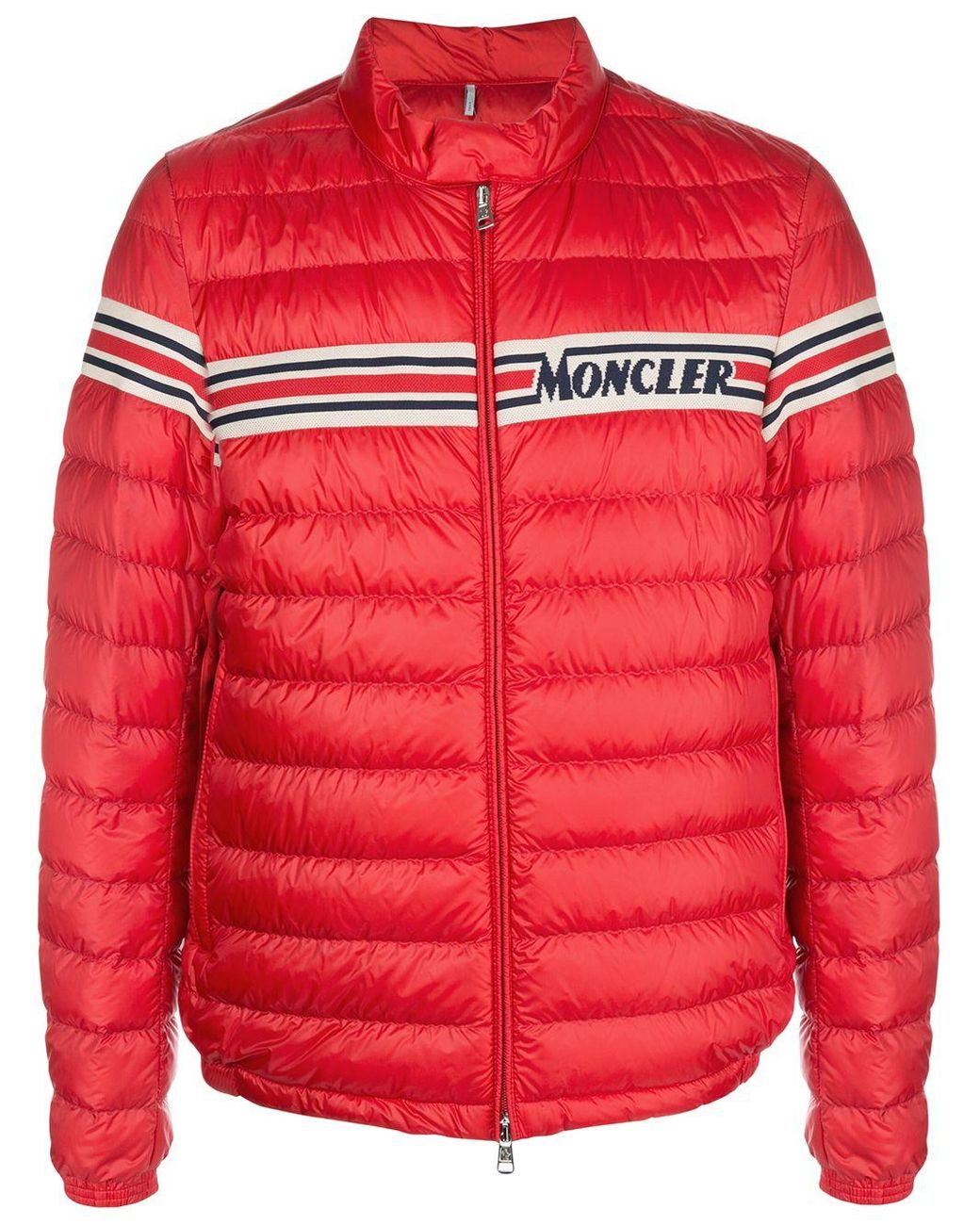 Moncler Synthetic Renald Puffer Moto Jacket in Red for Men - Save 69% ...