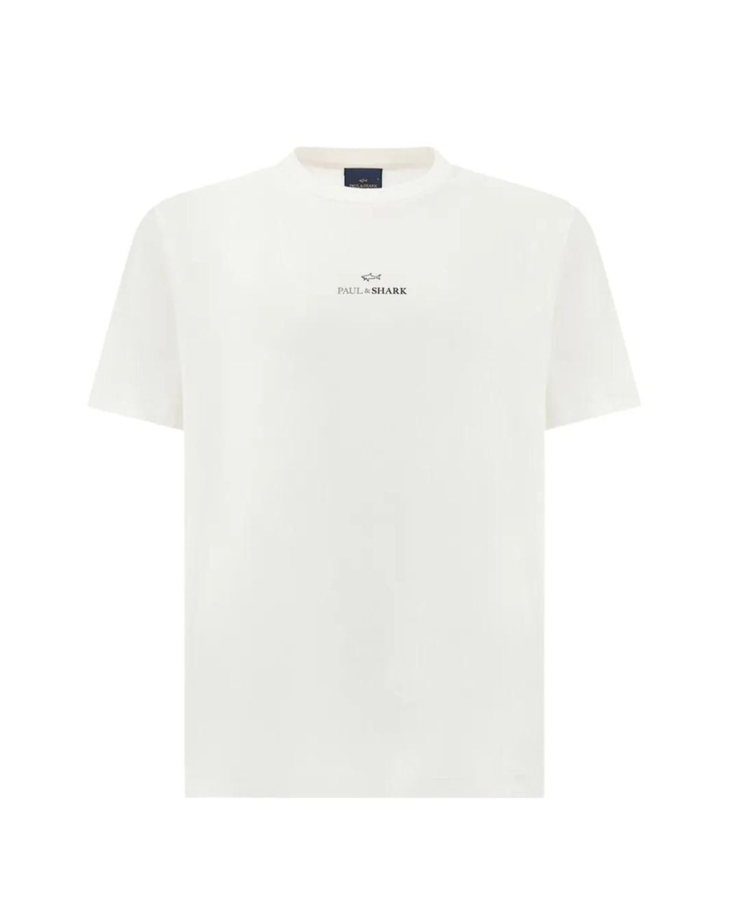 Paul & Shark White Print T-Shirt for men