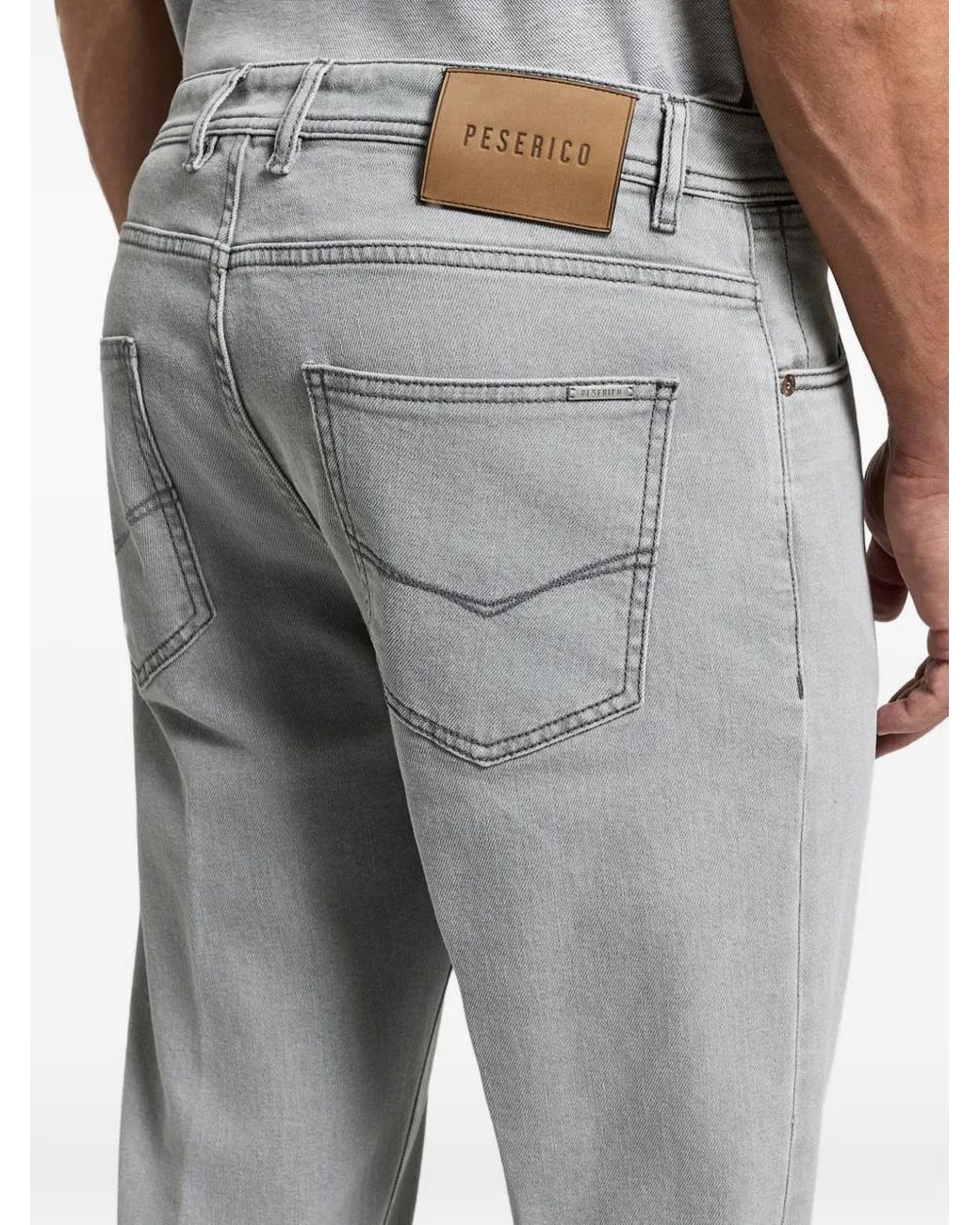 Peserico Gray Five-Pocket-Style Jeans for men