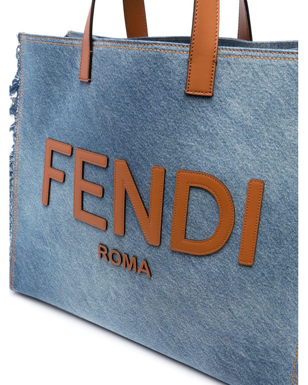 Fendi Jeans Shopper Mit Fransen in Blau fur Herren Lyst DE
