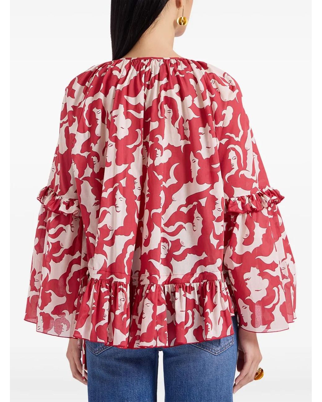 LaDoubleJ Red Boho Blouse