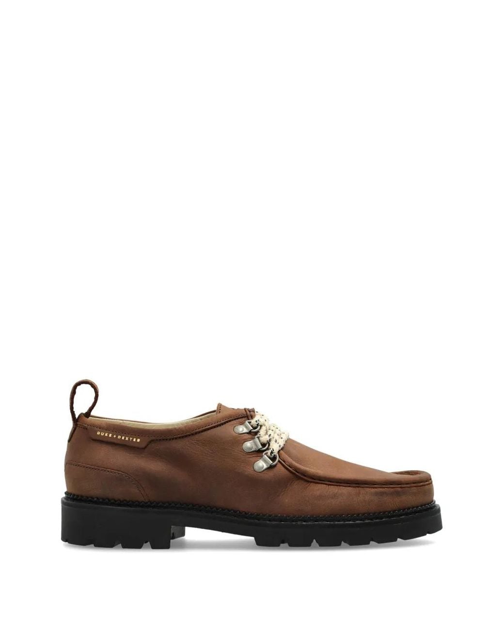 Duke & Dexter Brown Moby Lace-Up Leather Shoes for men