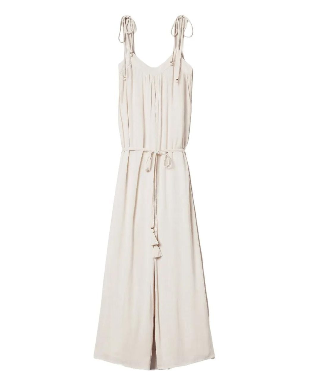 Twinset White Tie-Detail Jumpsuit