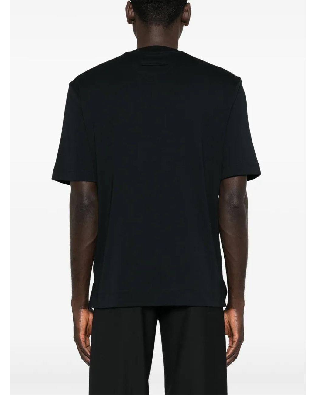 Zegna Black Crew-Neck T-Shirt for men