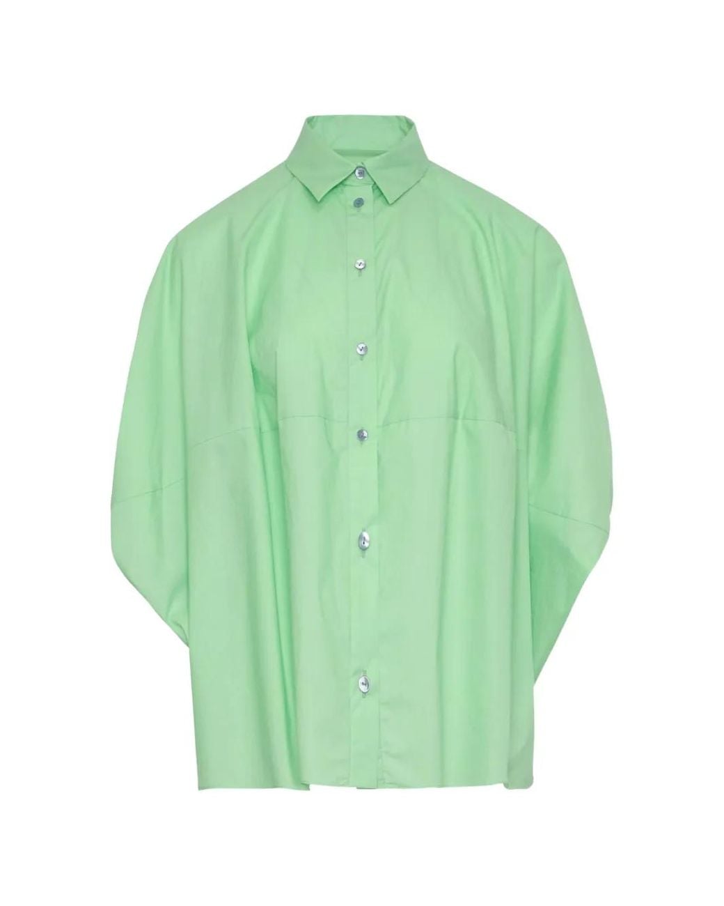 Camisa Hexagon Drapeada Enfold de color Green