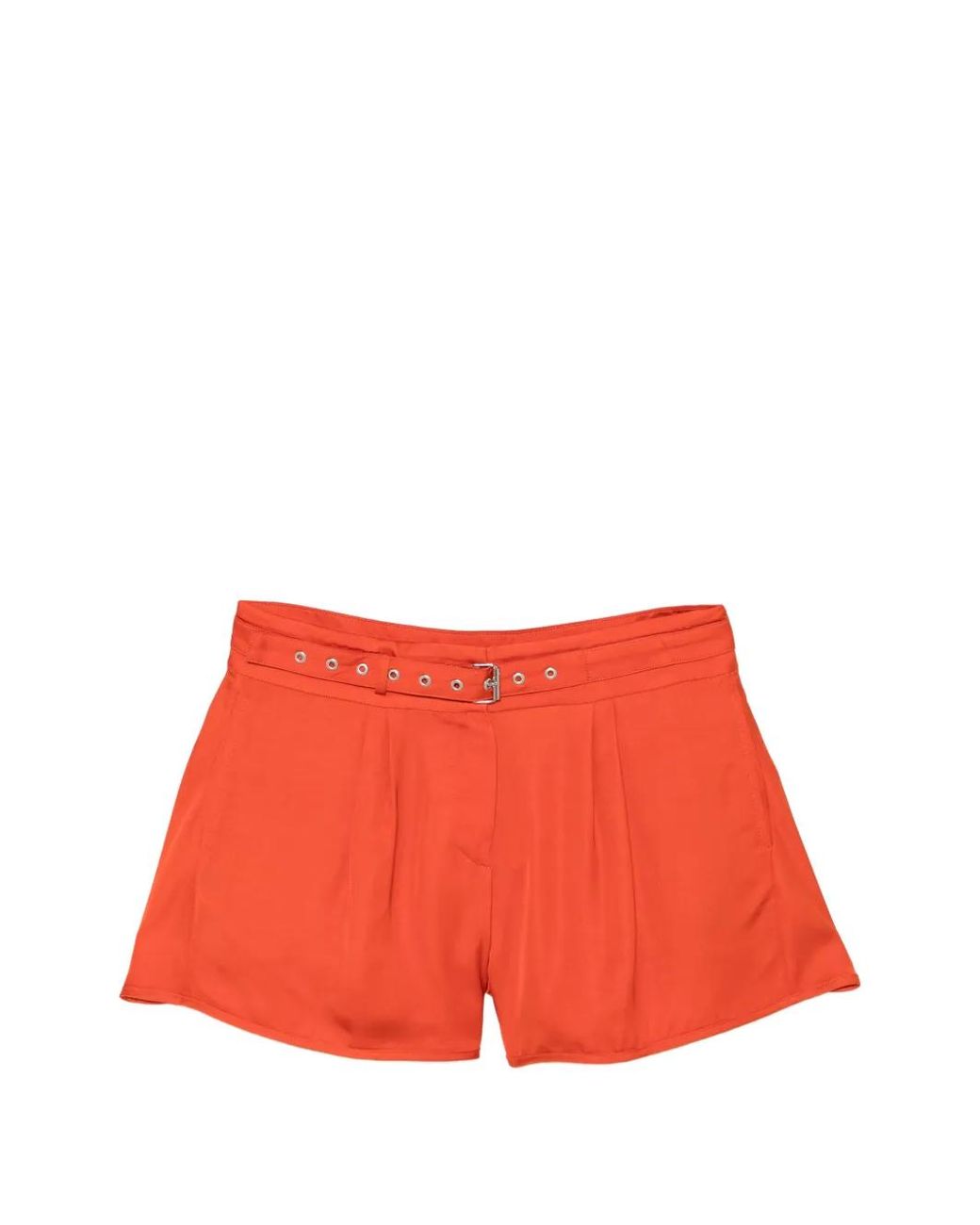 IRO Red Belted Pleated Shorts