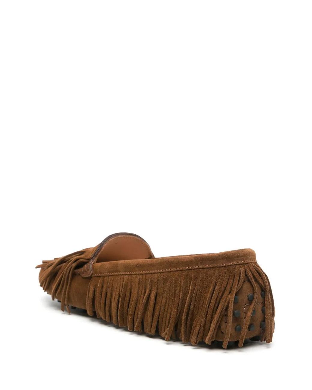 Scarosso Brown Fringed Suede Loafers