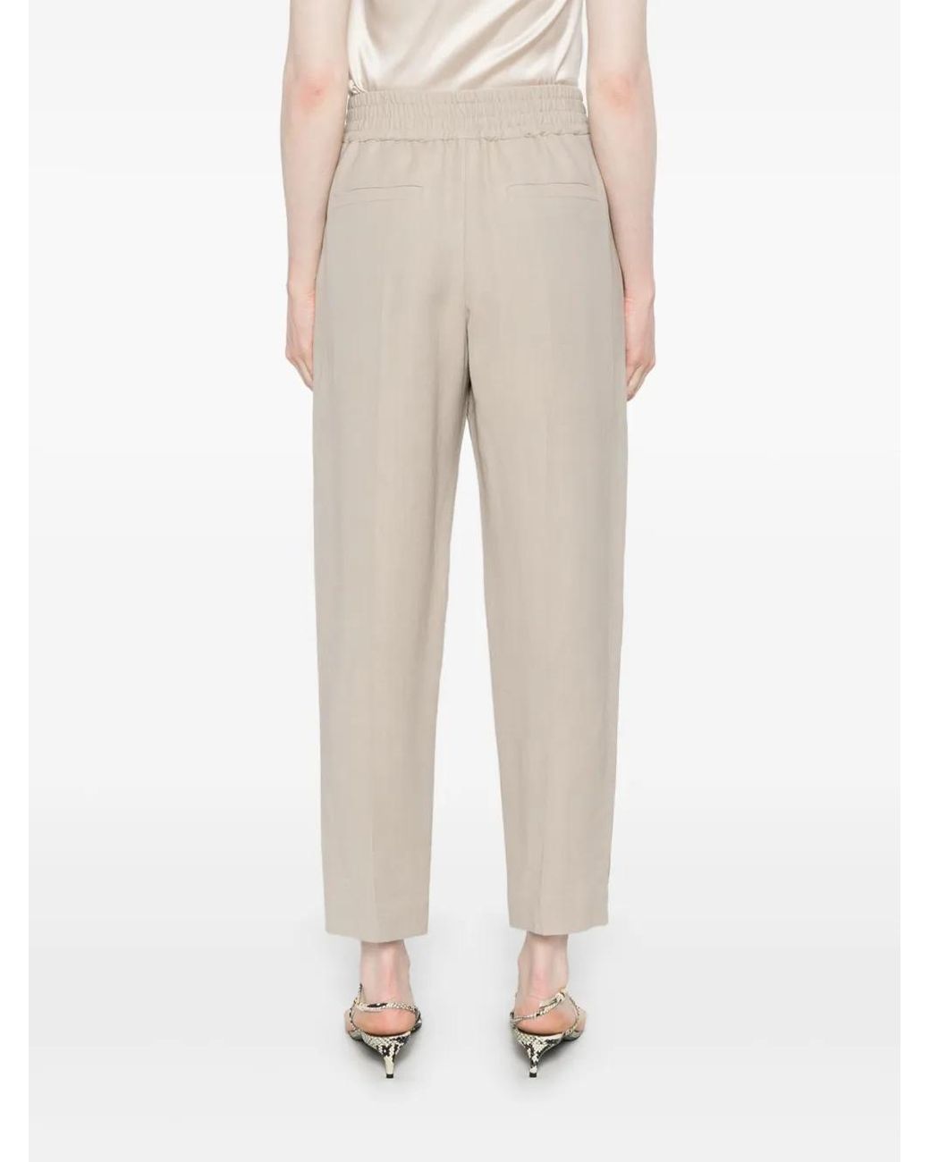 Brunello Cucinelli White Tapered Trousers