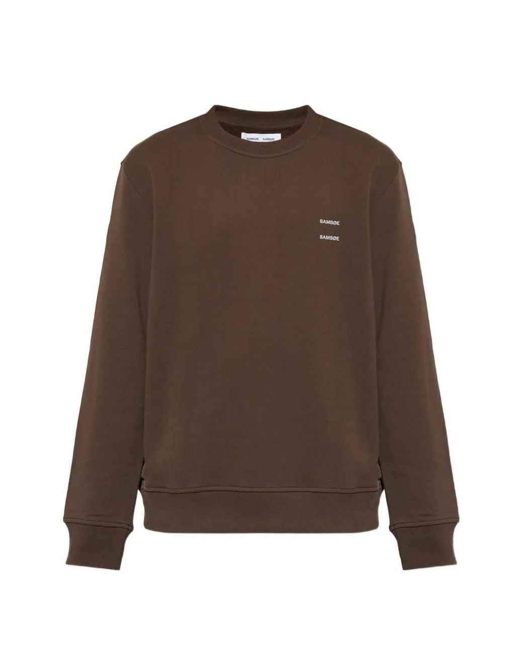 Samsøe & Samsøe Brown Logo-Print Sweatshirt for men