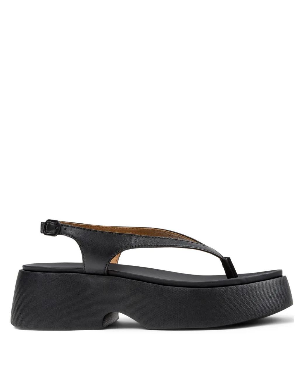 Camper Black Tasha Buckle-Fastening Platform Sandals