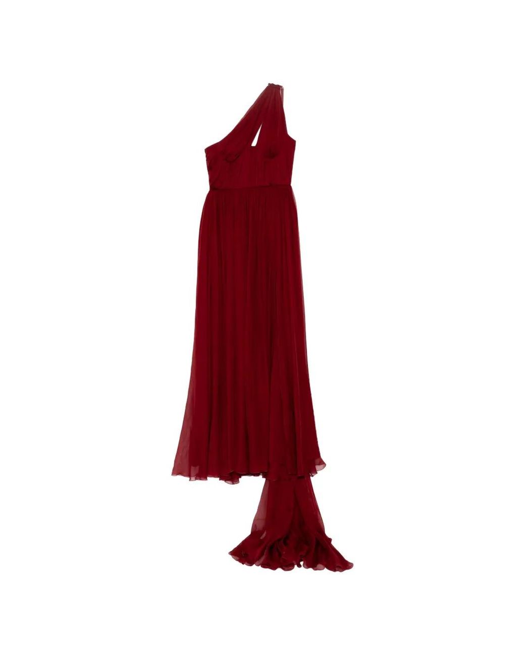 Zuhair Murad Red Chiffon Maxi Dress