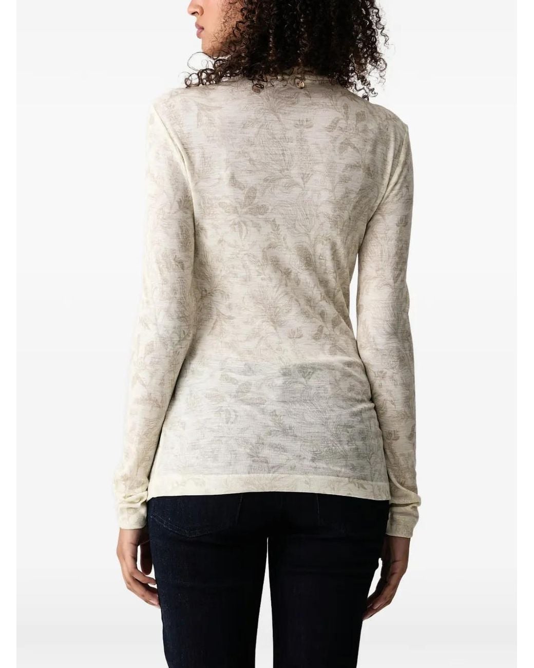 Mos Mosh White Mmxinna Floral-Print High-Neck Top