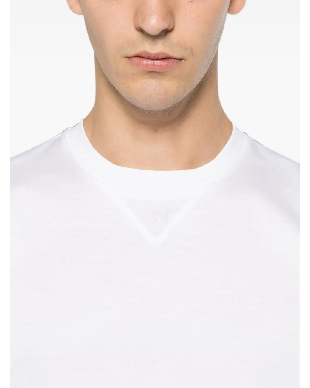 Low Brand White Crew-Neck T-Shirt for men