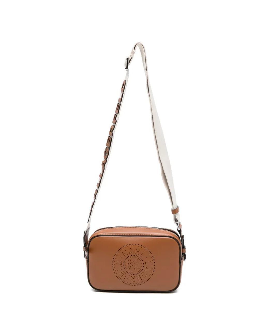 Karl Lagerfeld White K/Circle Perforated Mini Bag