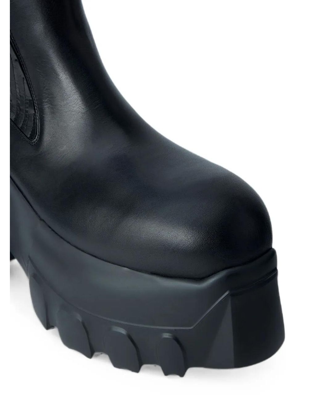 Rick Owens Blue Tower Beatle Mega Tractor Boots for men