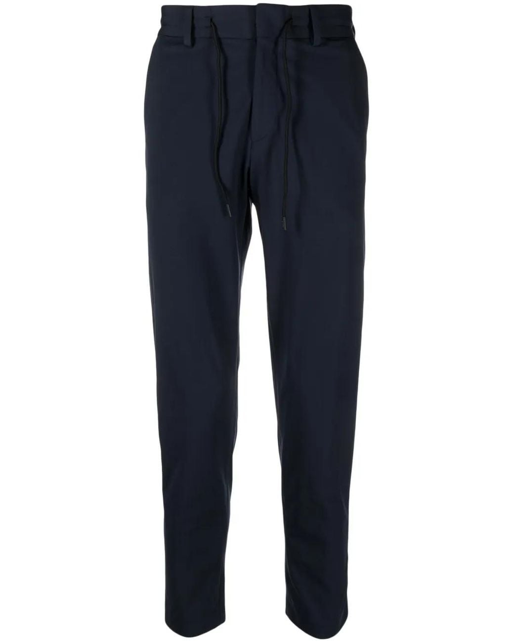Boss Blue Technical-Jersey Slim-Cut Trousers for men