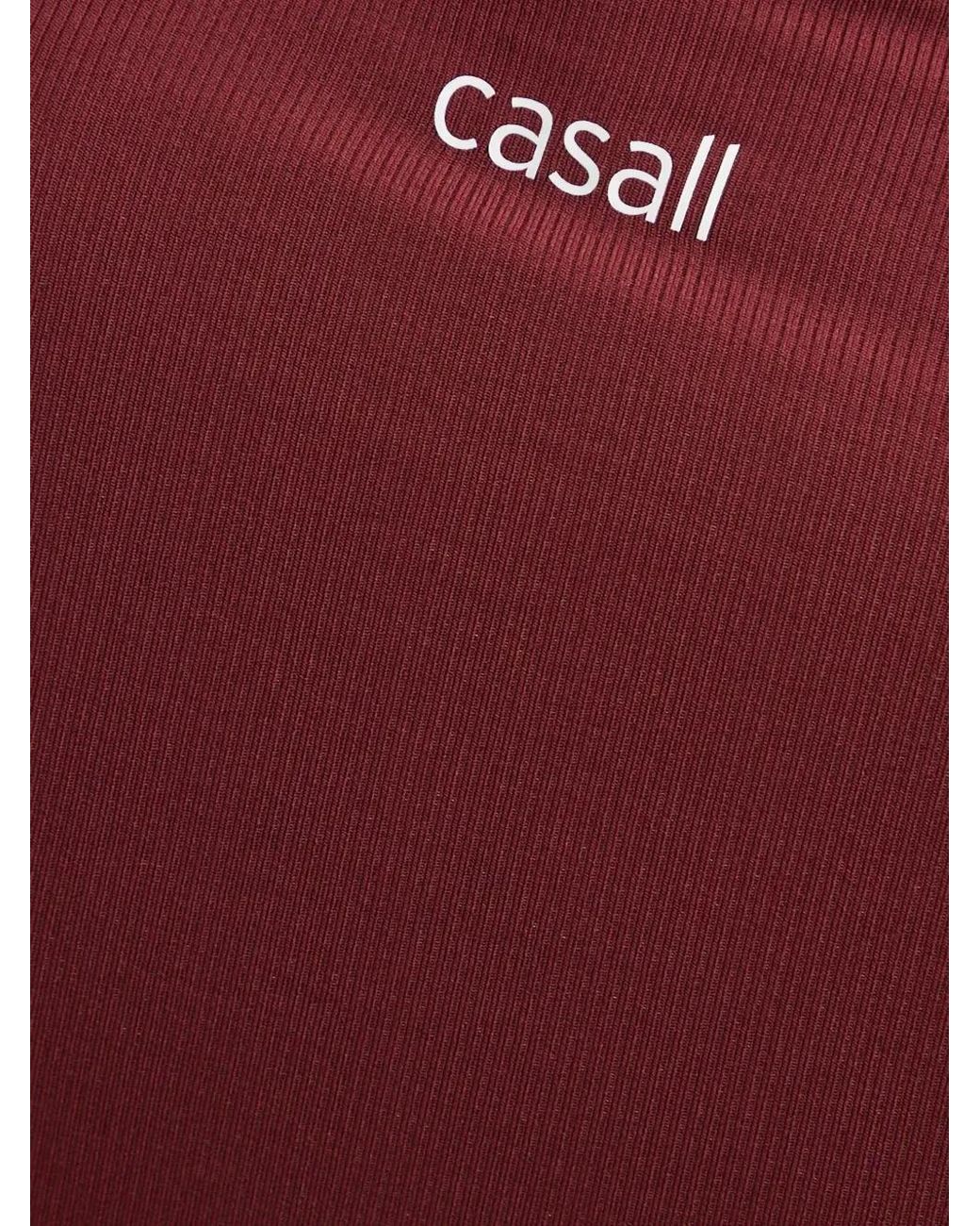 Casall Red Haut De Yoga En Maille Nervurée